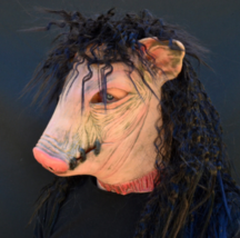 Creepy Pig Halloween mask with hair - £19.29 GBP