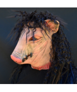 Creepy Pig Halloween mask with hair - $23.99