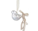 Silvestri Demdaco Ornament Silver Bird Jute Tail Christmas  Hanging Tags - £8.20 GBP