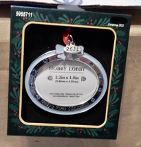 Blue Oval Picture Frame Ornament Boy 2.2&quot; x 1.8&quot; Baby&#39;s First Christmas ... - £8.26 GBP