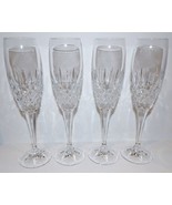 EXQUISITE SET OF 4 MIKASA CRYSTAL COVENTRY 10&quot; CHAMPAGNE FLUTES - £92.47 GBP