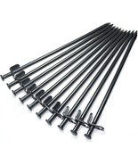 Iumé 10-Pack Tent Stakes, Black / 11-Point 8-Inch Heavy Duty Camping Sta... - $37.96