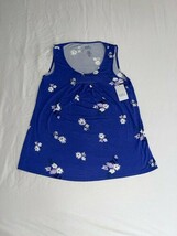 Croft &amp; Barrow Women&#39;s Blue Floral Tank Top Size Small - $12.99