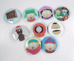 9 South Park 2&quot; Metal Pins 1998 Comedy Central: Kyle Kenny Stan Eric Mr. Hankey - £6.18 GBP