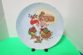 Bavaria Porzella Swedish Large Hand Painted Christmas Plate God Jul 12&quot; Diameter - £22.43 GBP