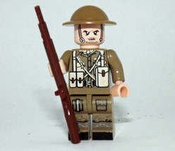 Minifigure British WW2 Army Soldier F Custom Toy - £3.90 GBP