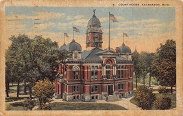 Kalamazoo Michigan Court House-1923 M E Hamm postcard - $8.22