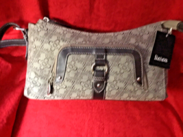 Liz &amp; Co Khaki Floral Jacquard Brown &amp; Beige Purse/Handbag w/Pockets New... - $25.73