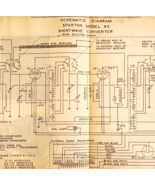 1931 Sparton Radio Model 60 Schematic Diagram Fold Out Short Wave Antiqu... - $553.22 MXN