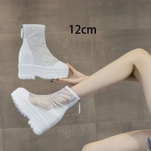 10cm 12cm Air Mesh Lace Summer Platform Wedge Breathable Sneaker Chunky Women An - £116.54 GBP