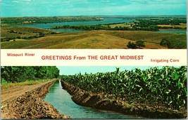 Vtg Postcard - Greetings from the Great Midwest - Missouri River - Unused Chrome - £6.96 GBP