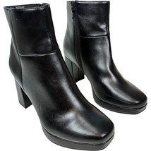 Worthington Gino Women&#39;s Black 3.25in Block Heel Zip-up Bootie Size 9M - $19.00