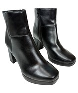 Worthington Gino Women&#39;s Black 3.25in Block Heel Zip-up Bootie Size 9M - €16,26 EUR