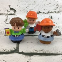 Fisher Price Little People Figures Lot Of 3 Construction Workers Busines... - $11.88