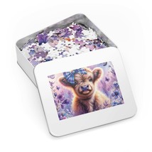 Jigsaw Puzzle in Tin, Highland Cow, Personalised/Non-Personalised, awd-440 (30,  - £28.22 GBP+