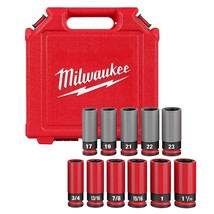 Milwaukee Shockwave Impact Duty Socket 1/2 Drive Sae &amp; Metric Lug Nut Wh... - $194.74