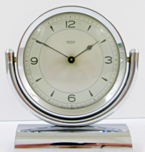 Smiths Art Deco 1930s Chrome Wind-Up 30 Hour Table Clock - $89.10