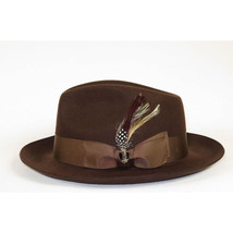 Bruno Capelo Hat Australian Wool Fedora Teardrop Crown Fabio FB227 Brown image 3