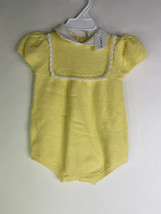 Janie and Jack Baby One Piece Knit Bodysuit Yellow Sweater Romper 6-12 M... - $35.00