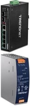 TRENDnet Bundle 6-Port Hardened Industrial Gigabit PoE+ DIN-Rail Switch ... - £434.26 GBP