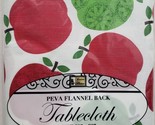 Peva Vinyl Tablecloth 52&quot; x 90&quot; Oblong (6-8 people) RED &amp; GREEN APPLES #... - £11.07 GBP