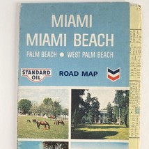 1969 Vintage Standard Oil Company Roadmap MIAMI  Miami Beach Palm Beach - £7.77 GBP