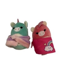 Squishmallows Squishville Plush Mini Ace Blue Unicorn  and Ilene the Uni... - $9.90