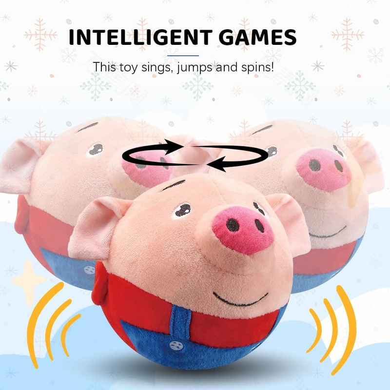 2025 Upgrade Active Moving Pet Plush Toy, Squeaky Dog Ball Toy Interactive Dog T Item image 2
