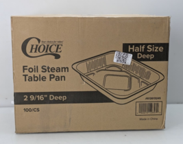 CHOICE 100 Ct Aluminum Foil Steam Table Pan 2 9/16&quot; Half Size Deep 61261... - $731.94 MXN