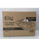 CHOICE 100 Ct Aluminum Foil Steam Table Pan 2 9/16&quot; Half Size Deep 61261... - $731.94 MXN