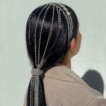 Trend Long Tassel Hoops Headband Head Accessories Chains Bridal Women Wedding - £31.16 GBP