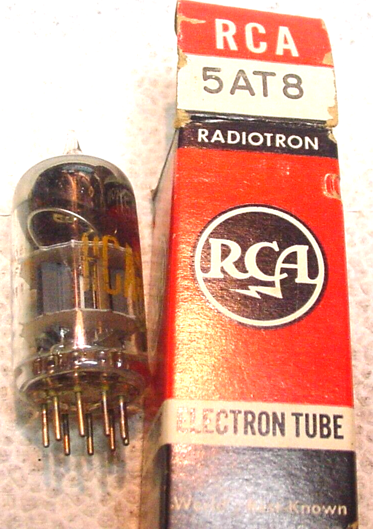 1 NOS RCA 5AT8 Triode/Pentode VHF Tubes Tested on TV-10B Gm= 2900/2840T ... - $4.31