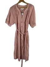 Velvet by Graham &amp; Spencer Dress Medium Shirt Dress Ticking Stripe Belte... - $139.94