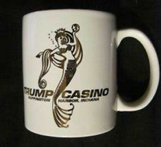10 (Donald) TRUMP CASINO Buffington Indiana White Coffee Mugs MERMAID LOGO - $17.32