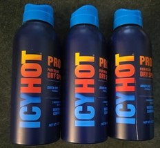 3 Icy Hot Pro Pain Relief Spray Dry Spray Menthol Camphor 4 oz (MO4) - £35.49 GBP