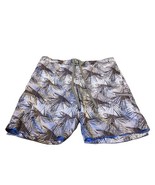 Mark &amp; Spencer North Coast Grey Tropical Swim Trunks 2XL XXL Palm Trees ... - $15.04