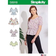 Simplicity Sewing Pattern 8918 Top Blouse Misses Size 4-12 - $13.46