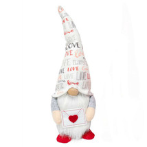 Love Gnome T4285 Holding Envelope White Hat Beard Valentine&#39;s Day 14&quot; - £27.45 GBP