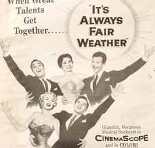 1955 It&#39;s Always Fair Weather Movie Film Advertisement Gene Kelly Musica... - $41.90 CAD