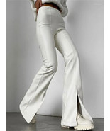 Stylish WHITE Women&#39;s Leather Pants Genuine Soft Lambskin Handmade Casua... - $2,078.73 MXN+