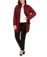 MSRP $110 Alfani Plus Size Sweater Jacket Red Size 0X - $54.02 CAD