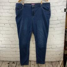 Woman Within Blue Jeans Womens Plus Sz 22W Skinny Dark Wash - £15.47 GBP
