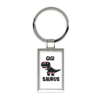 GIGI Saurus : Gift Keychain Birthday Dinosaur T Rex cute Family Grandma Grandmot - £6.28 GBP