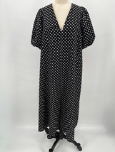 Baum und Pferdgarten Awa Dress Sz 40 Black White Polka Dot Puff Sleeve - £68.14 GBP