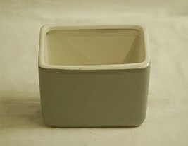 Classic Gray &amp; White Ceramic Planter or Recipe Card Holder Costa Nursery Farms - £10.11 GBP