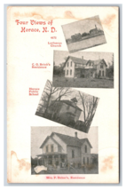 Four Views of Horace North Dakota ND Brink Residence Church UNP DB Postcard R17 - £13.27 GBP