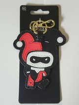 Harley Quinn Faux Leather Keychain Key Chain w/ Clip DC Comics Batman New - £10.10 GBP