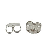 Set of 2 Real 14K White Gold Ultra-Lightweight Friction Earring Back 4.2 mm - €30,25 EUR