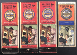 4 VTG SP Southern Pacific Railroad Meals Select 4 Scenic Routes Matchboo... - $40.04
