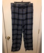 NEW Lands End Mens Large 36-38 Plaid Flannel Lounge Pants Pajamas 31&quot; In... - $13.85